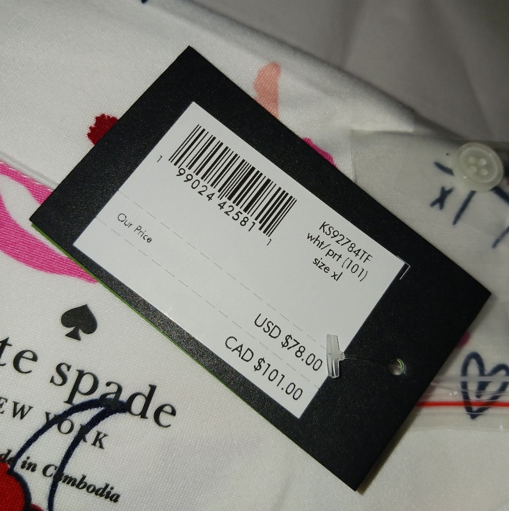 💲SOLD💲 Kate Spade With Love Long PJ Set Pajamas KS92784TF - Picture 3 of 12